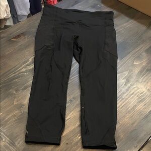 Lululemon Athletica Black reflective Pocket mesh  Leggings